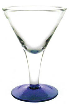 Eisgläser mittelhoch mit Kobalt blauem Fuß. Eisschalen und Eisbecher aus Glas für Eisbecher bei GroßHandel EIS GmbH
