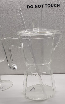 Kaffeeglas für Eiskaffee, Kaffee Latte mit Deckel. Wie Espressomaschinen