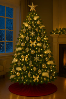 KI Weihnachtsbaum. Frohe Weihnachten