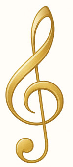 G Schlüssel in Gold für Mozart Eis G Schlüssel in Gold für Mozart Eis