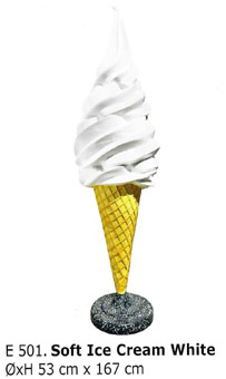 Eiswerbung Softeistüte, Werbeeistüte, Außenwerbung Joghurteis