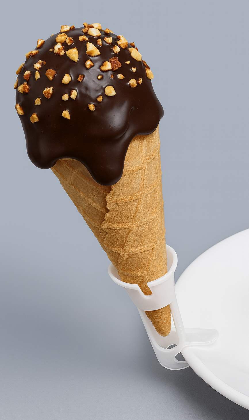 Gelati Max. Minieistüte mit Plastikteil und Schoko Nuss Tüte