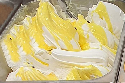 Eisidee Joghurt mit Variegato Maracuja Eisidee Joghurt mit Variegato Maracuja