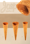 Eistueten und Eisdekor. Jaspert Waffeln. Eine Marke der Fa. Stenger Waffeln. Vertrieb in Österreich GroßHandel EIS GmbH