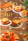 Beispielbilder Toast. Plakate 70 x 100 mit verschiedenen Toasts. Personalisierte Plakate mit salzigen Speisen bei GroßHandel EIS GmbH