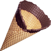 Sun Cone Eistüten. Gerollte Eistüte mit Schokorand. Jumbo Tüte Schoko. GroßHandel EIS GmbH. Übersicht Eiswaffeln und Eistüten mit Zubehör. Strohtüte, Zuckertüte, gerollte Tüte, gerollte Waffeltüte, Sonderformen Waffeln, Schokotüten, Eiswaffeln, Thekenverkauf, Eistüten Maschine, Eistüten und Eiswaffelzubehör