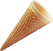 Sun Cone Eistüten. Halbsüße Eistüten ohne Zucker. Waffelhörnchen für Speiseeis und Konditorei. GrpßHandel EIS GmbH