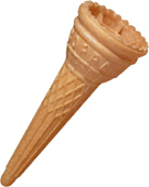Sun Cone Eistüten. Gepresste Eistüte Mondial 2 ohne Zucker. Für Softeis und handwerklich hergestelltes Speiseeis. GroßHandel EIS GmbH