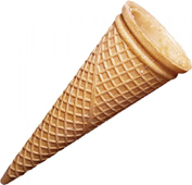 Sun Cone Zuckerfreie Eistüten. Gepresste Strohtüten. Eistüte für Softeis und handwerklich hergestelltes Speiseeis