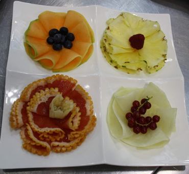 4 Früchtekombinationen, fein geschnitten. Sigep Eismesse 2015 Rimini. GroßHandel EIS GmbH
