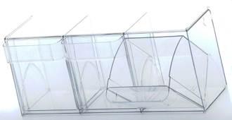 Eisdekorationsboxen, stapelbar und kratzfester, glasklarer Kunststoff für Eisdekor