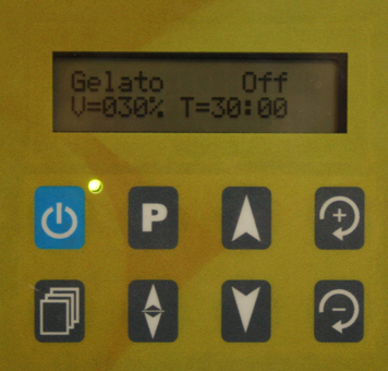 Bovo Gelato Ho,ogenisator. Bedienungsfeld zur Programmierung Schaltfunktionen und Programmabruf. GroßHandel EIS GmbH