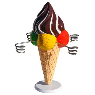 3 D Eistütenhalter für Eisstanitzel und Eishörnchen mit Schlagobers und Schokosauce. GroßHandel EIS GmbH