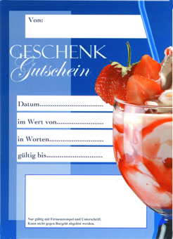 Rückseite Eis - Geschenkgutscheine. Eisbon, Eisgutscheine. Wertgutschein für Eis. GroßHandel Eis GmbH