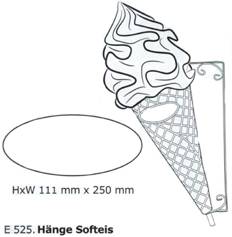 Softeistüten personalisiert. Eisstanitzel mit Logo und Farbwunsch und Hängevorrichtung