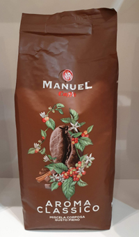 Aroma Classico, Kaffeebohnen. Manuel Caffé. 30:70 Arabica-, Robusta Kaffeemischung